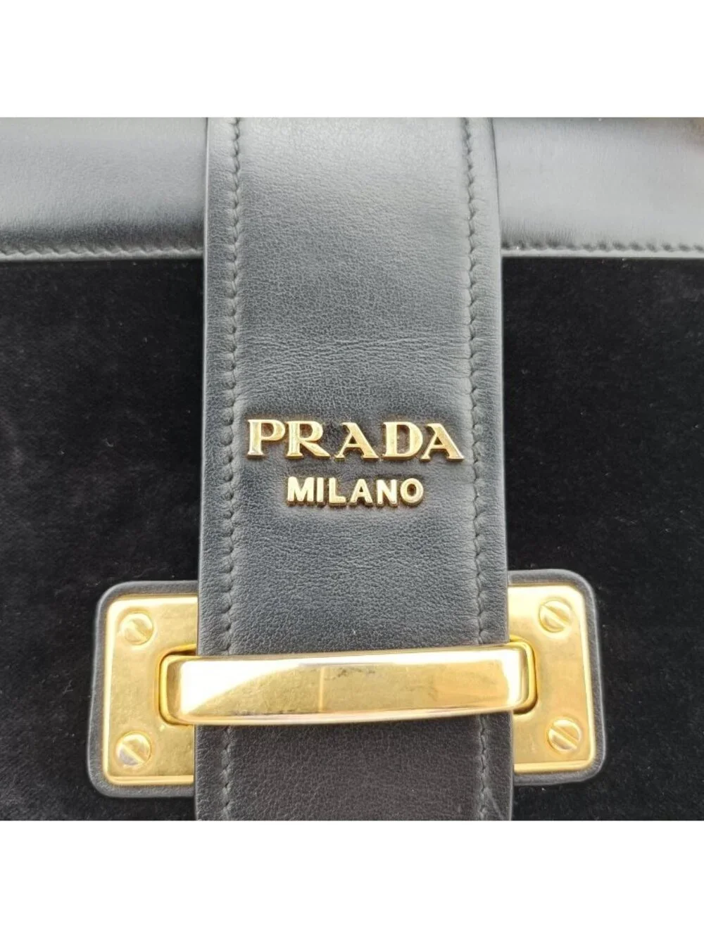 Prada Pioneer Black Leather 25 Shoulder